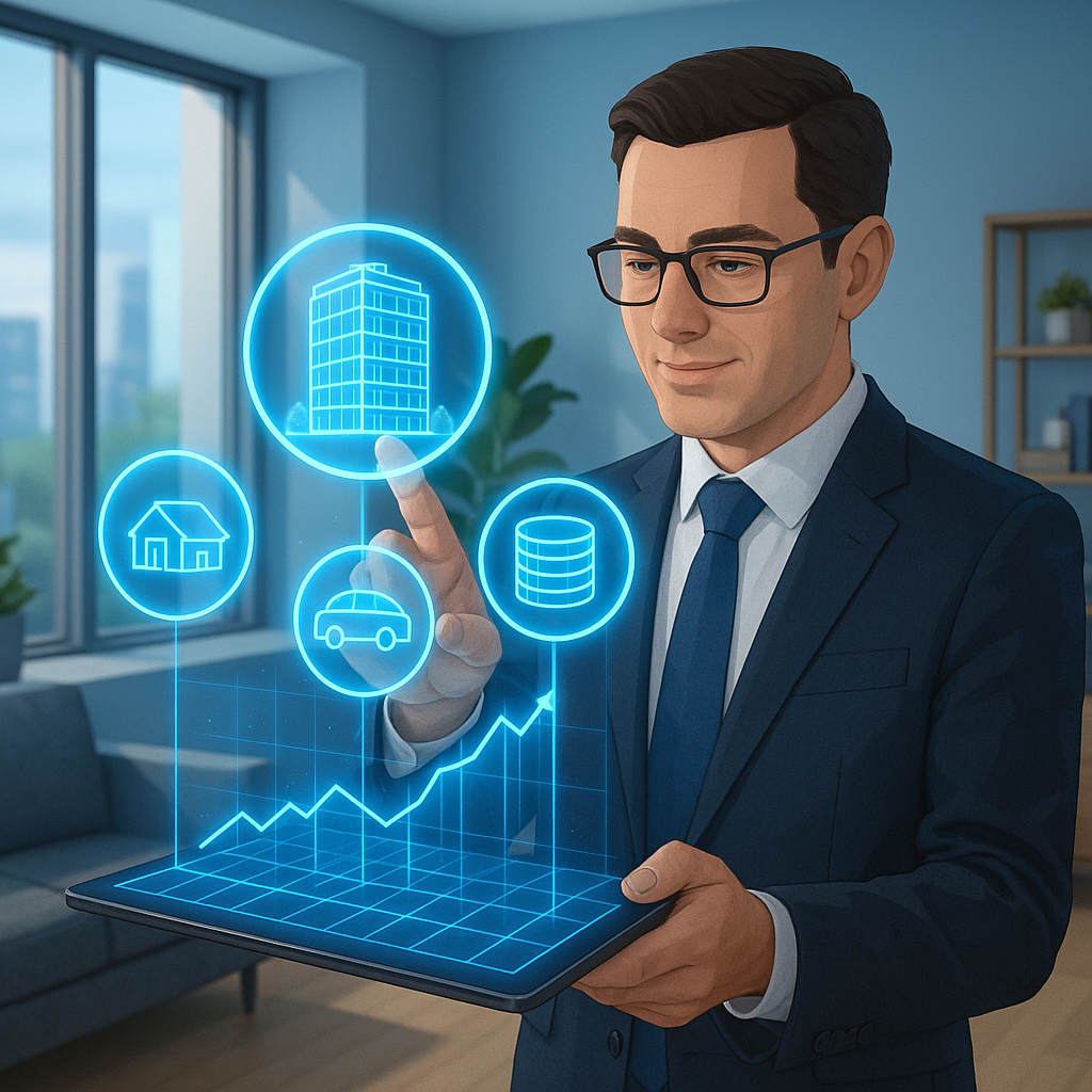 Giao diện đầu tư tương lai minh họa cho các dự án token hóa tài sản thực.